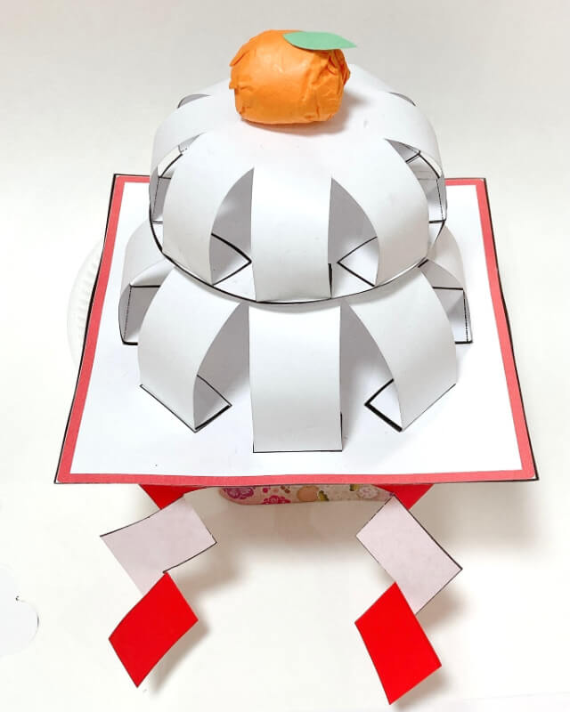 子どもと作る鏡餅の工作